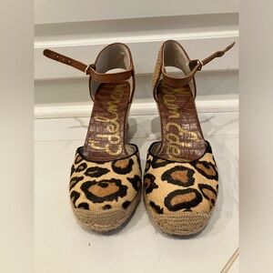 Sam Edelman animal print espadrilles size 7